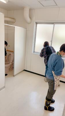 トイレ掃除をしています